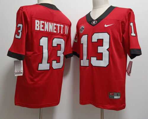 Mens Georgia Bulldogs #13 Stetson Bennett IV Red 2022 Vapor Untouchable Stitched Nike NCAA Jersey
